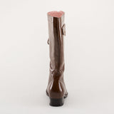 Bessie Vintage Aviator Boots - Brown