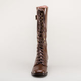 Bessie Vintage Aviator Boots - Brown