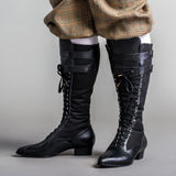 Cambridge Edwardian Bicycle Boots (Black/Black)
