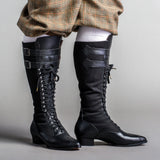 Cambridge Edwardian Bicycle Boots (Black/Black)