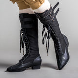 Cambridge Edwardian Bicycle Boots (Black/Black)