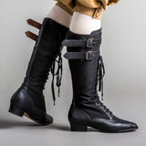 Cambridge Edwardian Bicycle Boots (Black/Black)
