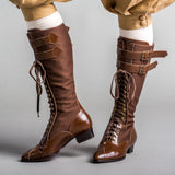 Cambridge Edwardian Bicycle Boots (Brown/Brown)