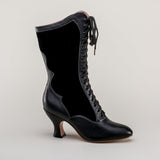 Camille Edwardian Boots (Black/Black)