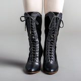 Camille Edwardian Boots (Black/Black)