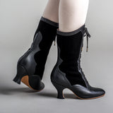 Camille Edwardian Boots (Black/Black)
