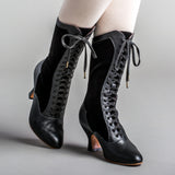 Camille Edwardian Boots (Black/Black)