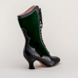 Camille Edwardian Boots (Black/Green)