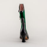Camille Edwardian Boots (Black/Green)