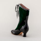 Camille Edwardian Boots (Black/Green)
