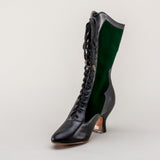 Camille Edwardian Boots (Black/Green)