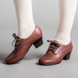 Claire 1940s Oxfords (Brown)