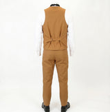 Classic Canvas Vest and Trousers - Brown