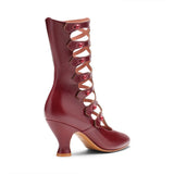 Cleo Edwardian Boots (Black Cherry)