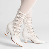 Cleo Edwardian Boots (Ivory)