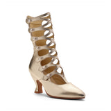 Cleo Edwardian Boots (Pale Gold)