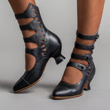 Colette Edwardian Button Boots (Black)