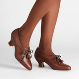 Cordelia Edwardian Oxfords - Chestnut