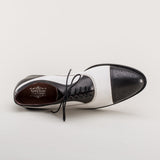 Dandy Men's Vintage Cap Toe Oxfords (Black/White)