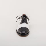 Dandy Men's Vintage Cap Toe Oxfords (Black/White)