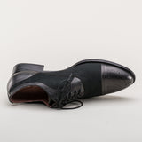Dandy Men's Vintage Cap Toe Oxfords (Black)