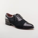 Dandy Men's Vintage Cap Toe Oxfords (Black)