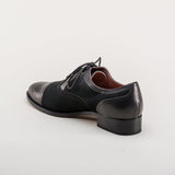 Dandy Men's Vintage Cap Toe Oxfords (Black)