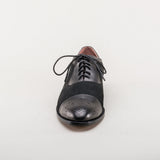 Dandy Men's Vintage Cap Toe Oxfords (Black)