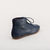 Emma Regency Leather Boots - Navy