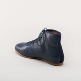 Emma Regency Leather Boots - Navy