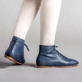 Emma Regency Leather Boots - Navy