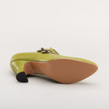 Endora Victorian Witch Shoes (Arsenic Green)