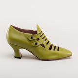 Endora Victorian Witch Shoes (Arsenic Green)