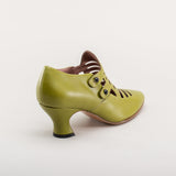 Endora Victorian Witch Shoes (Arsenic Green)