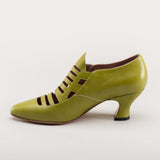 Endora Victorian Witch Shoes (Arsenic Green)