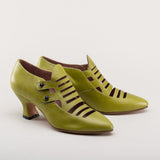 Endora Victorian Witch Shoes (Arsenic Green)