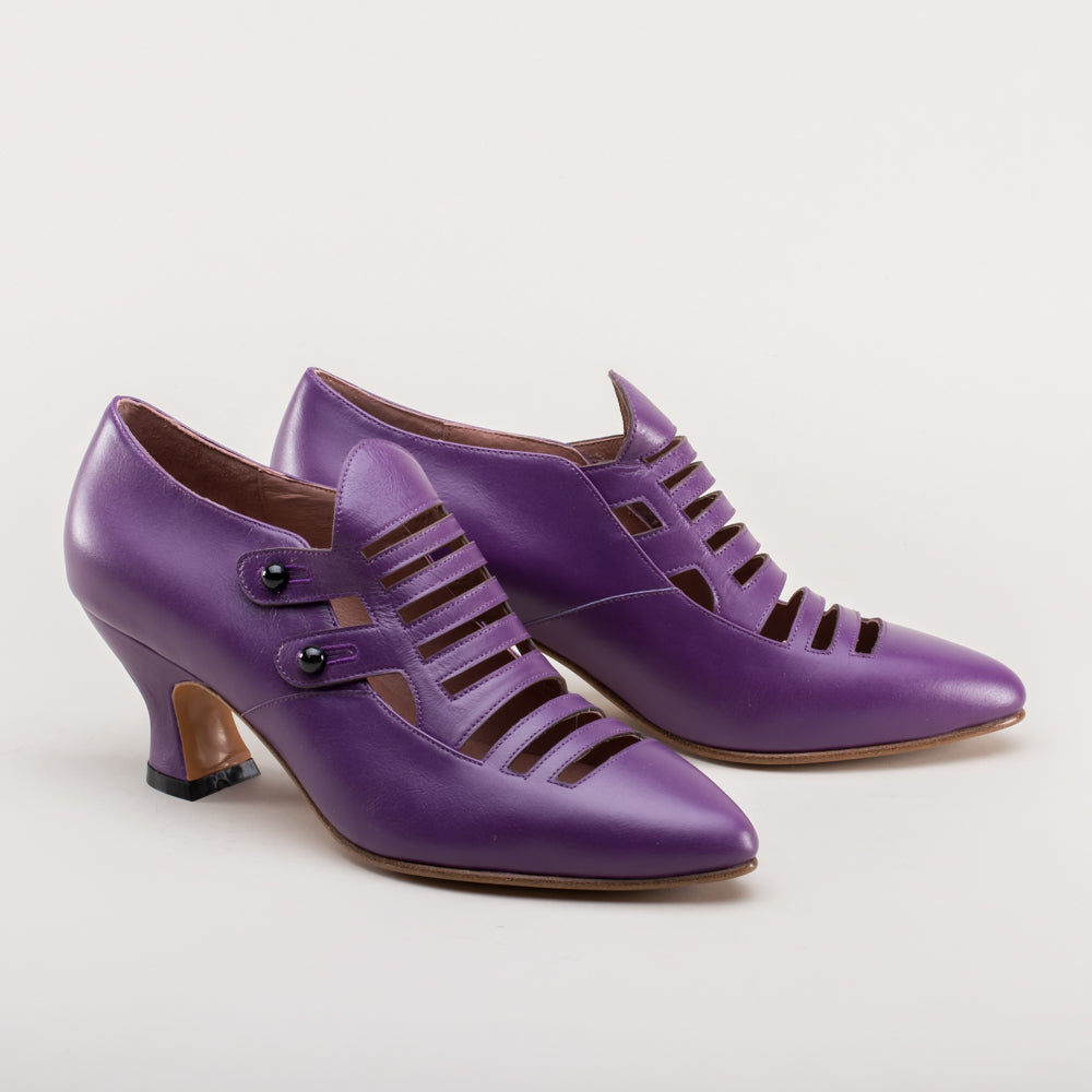 Endora Victorian Witch Shoes - Poison Purple
