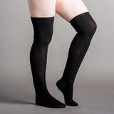 Extra Stretch Cotton Stockings (Black)