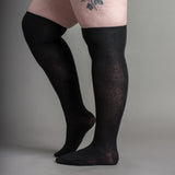 Extra Stretch Cotton Stockings (Black)