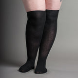 Extra Stretch Cotton Stockings (Black)