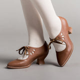 Gibson Edwardian Leather Shoes (Tan)
