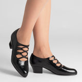 Gloria Edwardian Shoes - Black