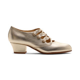 Gloria Edwardian Shoes - Pale Gold