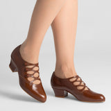 Gloria Edwardian Shoes - Walnut