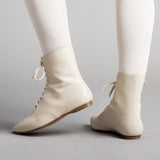 Hartfield Regency Leather Boots (Ivory)