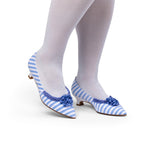 Josephine 18th Century Pumps (Blue/White)