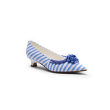 Josephine 18th Century Pumps (Blue/White)