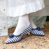 Josephine 18th Century Pumps (Blue/White)
