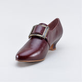 Kensington 18th Century Leather Shoes (Bordeaux)