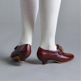 Kensington 18th Century Leather Shoes (Bordeaux)